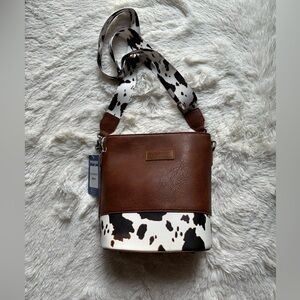 NWT Wrangler Brown Cow Crossbody Bag